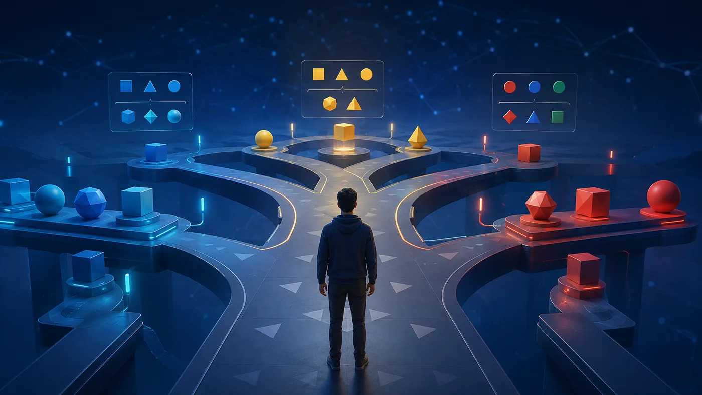 Game world requiring the player to adapt as sorting rules change